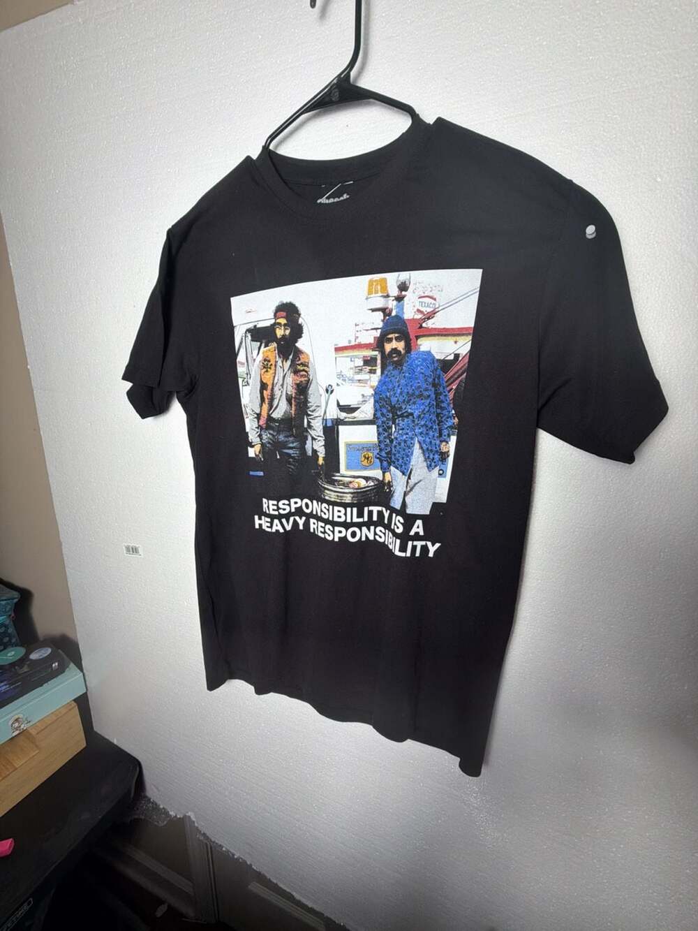 Unfiltered Graphic T-Shirt Responsibility Is A Heavy Responsibility Black